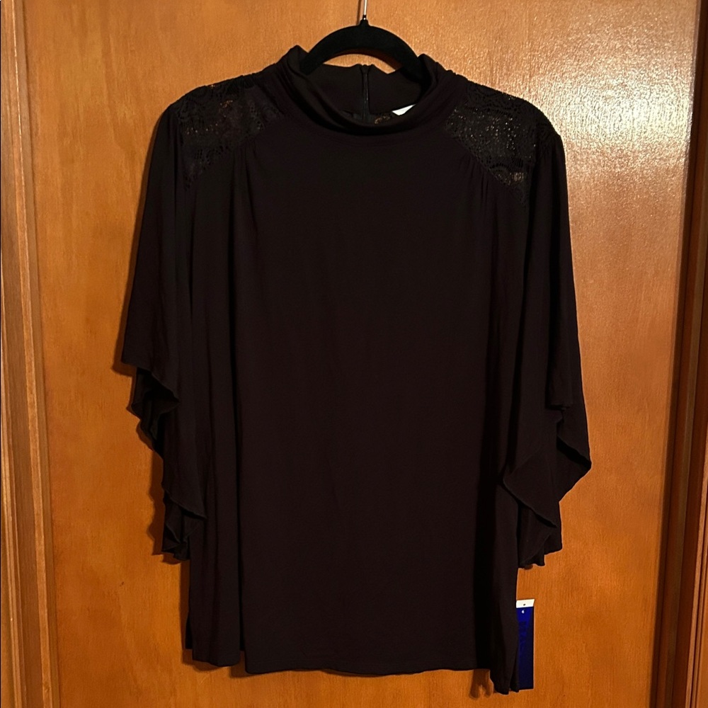 NWT Elegant Black Women's Top Large